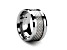 ULTIMUS Tungsten Carbide Ring with Beveled White Carbon Fiber Inlay 12mm