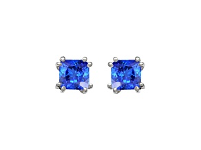 Tanzanite Rhodium Over 14k White Gold Earrings 1.28ctw