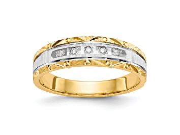 Picture of 14K Yellow Gold AA Quality Mens Wedding Band