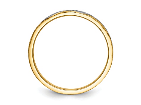 14K Yellow Gold AA Quality Mens Wedding Band