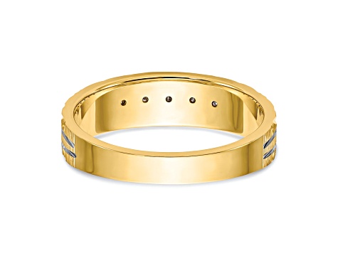 14K Yellow Gold AA Quality Mens Wedding Band