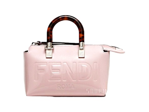 Fendi By The Way Mini Bag Boston Small Bag in Light Pink Patent