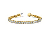 14K Yellow Gold 16.00 ct. Colorless Moissanite 4 Prong Tennis Bracelet