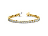 14K Yellow Gold 16.00 ct. Colorless Moissanite 4 Prong Tennis Bracelet