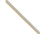 14K Yellow Gold 16.00 ct. Colorless Moissanite 4 Prong Tennis Bracelet