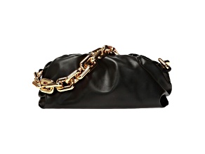 Bottega Veneta The Chain Pouch Black Calfskin Leather Shoulder Bag