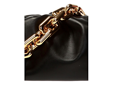 Bottega Veneta The Chain Pouch Black Calfskin Leather