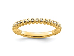 14K Yellow Gold Stackable Expressions Diamond Ring 0.045ctw