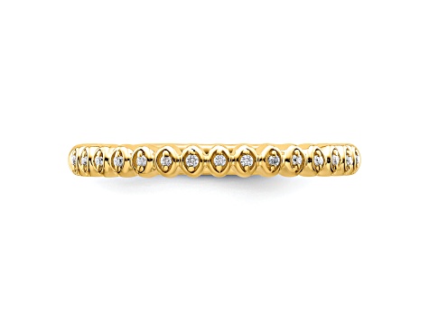 14K Yellow Gold Stackable Expressions Diamond Ring 0.045ctw