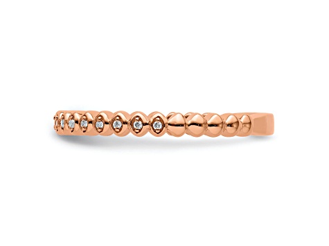 14K Rose Gold Stackable Expressions Diamond Ring 0.045ctw