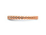 14K Rose Gold Stackable Expressions Diamond Ring 0.045ctw