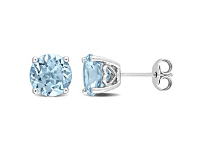 4.75ctw Sky Blue Topaz Stud Earrings in Sterling Silver