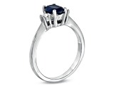 0.78ctw Sapphire and Diamond Ring in 14k White Gold