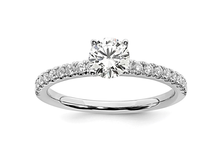 Rhodium Over 14K White Gold Lab Grown Diamond SI1/SI2, G H I, Engagement Ring