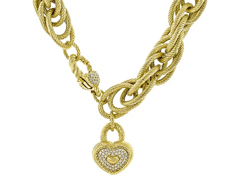 Judith Ripka Verona 14k Gold Clad 20" Rope Chain Necklace