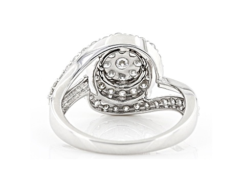 White Lab-Grown Diamond 14k White Gold Ring 1.00ctw