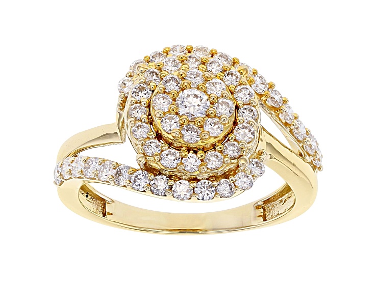 White Lab Grown Diamond 14K Yellow Gold Ring 1.00ctw