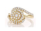 White Lab-Grown Diamond 14k Yellow Gold Ring 1.00ctw