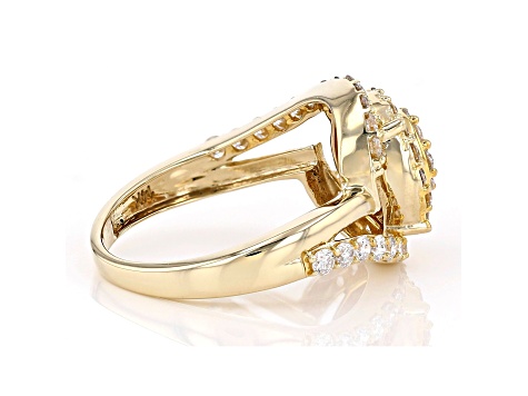 White Lab-Grown Diamond 14k Yellow Gold Ring 1.00ctw