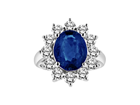 4.75ctw Sapphire and Diamond Ring in 14k White Gold