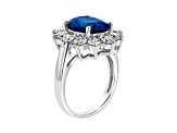 4.75ctw Sapphire and Diamond Ring in 14k White Gold