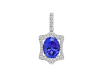 Picture of 14K White Gold Tanzanite and Diamond Pendant 2.52ctw