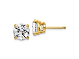 14K Yellow Gold Certified Lab Grown Diamond 4ct. VS/SI GH+, 4-Prong Earrings