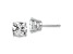 Rhodium Over 14K Gold Certified Lab Grown Diamond 4ct. VS/SI GH+, 4-Prong Earrings