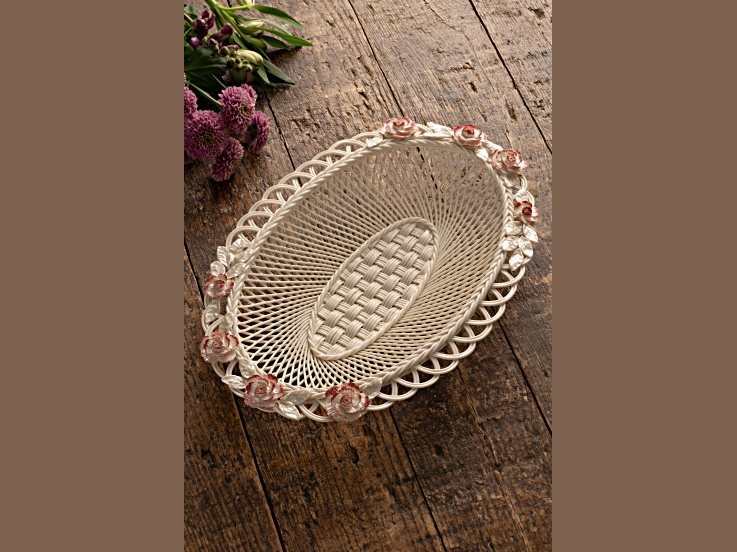 Belleek Peony Basket
