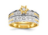 14K Yellow Gold AA Quality Engagement Ring 0.09ctw
