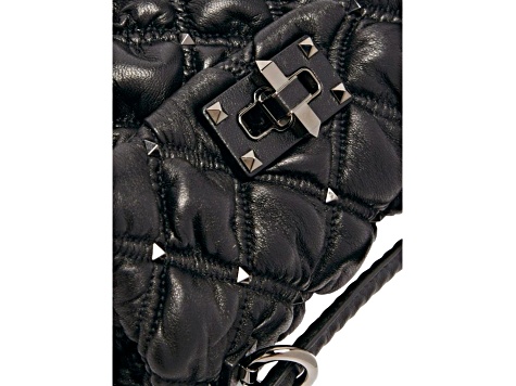 Valentino Garavani Spikeme Black Studded Leather Small Crossbody Bag -  1246QA | JTV.com