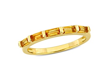 Picture of 5/8 CT TGW Citrine Anniversary Ring in 10K Yellow Gold