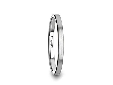 MERCURY Flat Brushed Finish Tungsten Wedding Ring 2mm