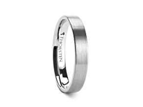 MERCURY Flat Brushed Finish Tungsten Wedding Ring 4mm