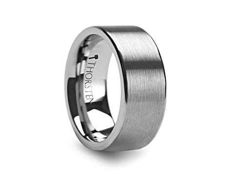 MERCURY Flat Brushed Finish Tungsten Wedding Ring 12mm