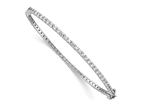 14K White Gold Lab Grown Diamond VS/SI GH Eternity Bangle