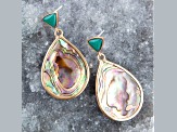 Barse Jewelry Abalone Gold Tone Epiphany Dangle Earrings