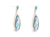 Barse Jewelry Abalone Gold Tone Epiphany Dangle Earrings