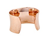 Calvin Klein Dawn Rose Gold Tone Stainless Steel Bangle Bracelet
