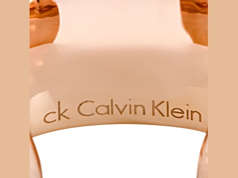 Calvin Klein Dawn Rose Gold Tone Stainless Steel Bangle Bracelet