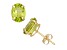 Oval Peridot 10K Yellow Gold Earrings 2.86ctw