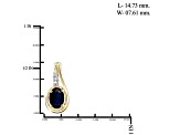 Black Sapphire 14K Gold Over Sterling Silver Earrings 1.10ctw