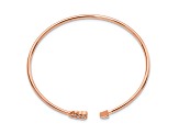 14K Rose Gold Lab Grown Diamond Arrow Cuff Bangle