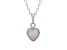 White Lab Created Opal Sterling Silver Pendant with Chain 0.52ct