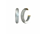 14K Yellow Gold Over Sterling Silver Medium Illusion Acrylic Hoops in Pixi