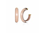 14K Yellow Gold Over Sterling Silver Medium Illusion Acrylic Hoops in Dusty