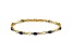 14k Yellow Gold and Rhodium Over 14k Yellow Gold Completed Open-Link Diamond and Sapphire Bracelet