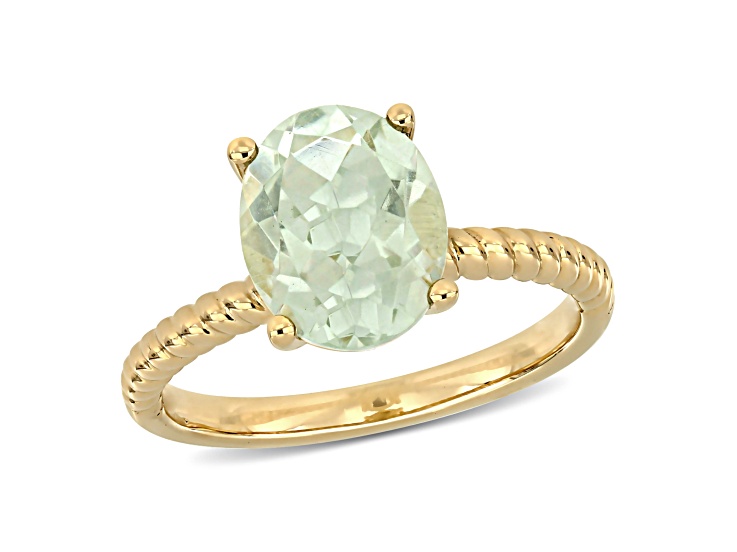 2.33ctw Green Quartz 14k Yellow Gold Ring - 125D6A | JTV 2.33ctw Green Quartz 14k Yellow Gold Ring - 125D6A | JTV