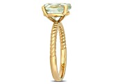 2.33ctw Green Quartz 14k Yellow Gold Ring