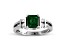 0.70ctw Emerald and Diamond Ring in 14k White Gold